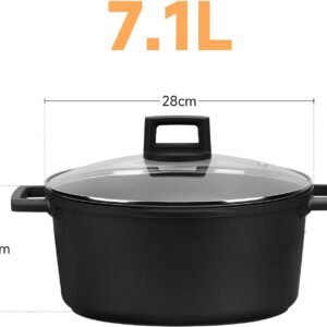 Homelux Aluminium-Guss Topf / Ø28 cm  – Induktionsgeeignet