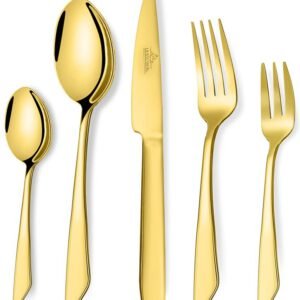 72-teiliges Besteckset aus glänzendem 18/10-Edelstahl für 12 Personen. Spülmaschinenfest & langlebig. Perfekt für jede Gelegenheit