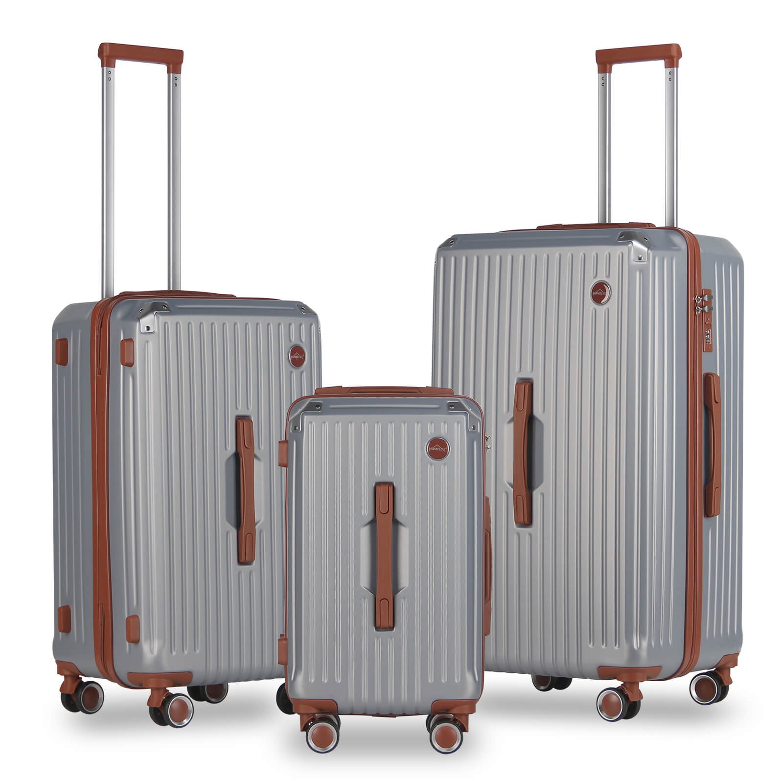 3 Teilig Reisekoffer Kofferset Hartschalen Kofferset mit Rollen Trolley Reisekoffer Set mit TSA-Schloss