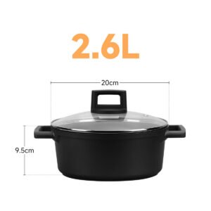 Homelux Aluminium-Guss Topf / Ø20 cm  – Induktionsgeeignet