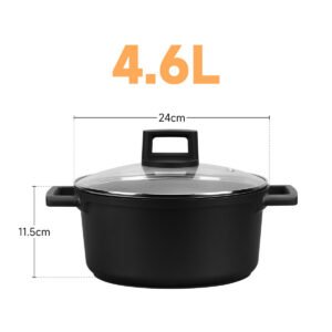 Homelux Aluminium-Guss Topf / Ø24 cm  – Induktionsgeeignet