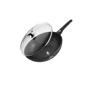 Wok Pfanne Wokpfanne Mit Deckel Ø 30cm Abnehmbar Induktionsgeeignet