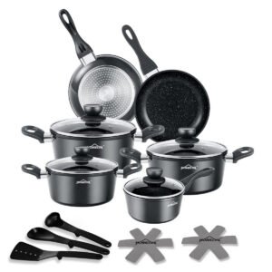 15tlg Topfset Induktions Topfe Set Antihaft-beschichtete