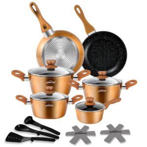 15tlg Topfset Induktions Topfe Set Antihaft-beschichtete